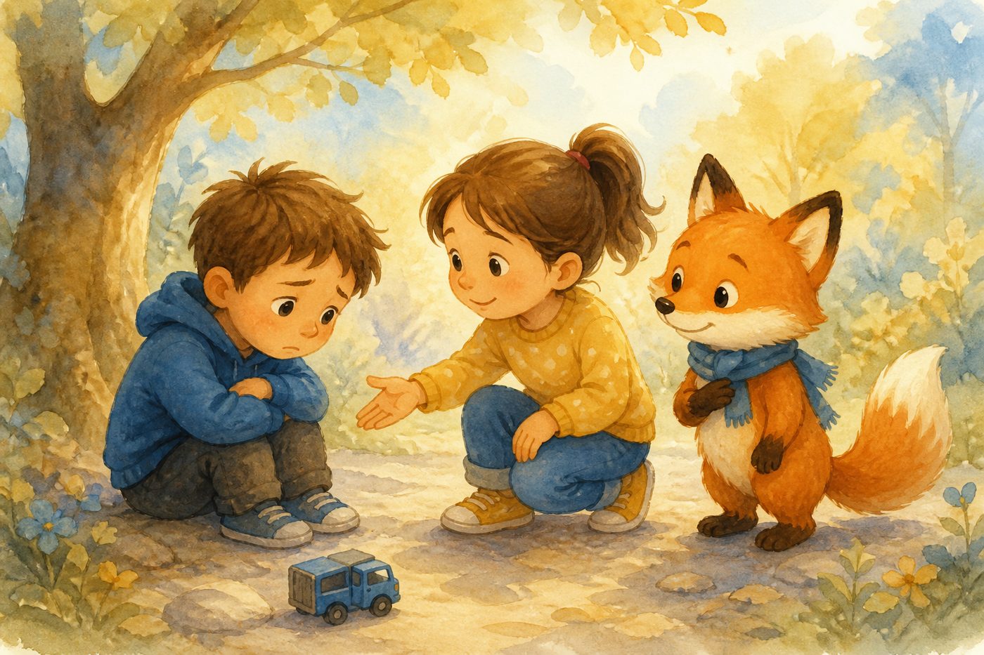 Kindness helping scene